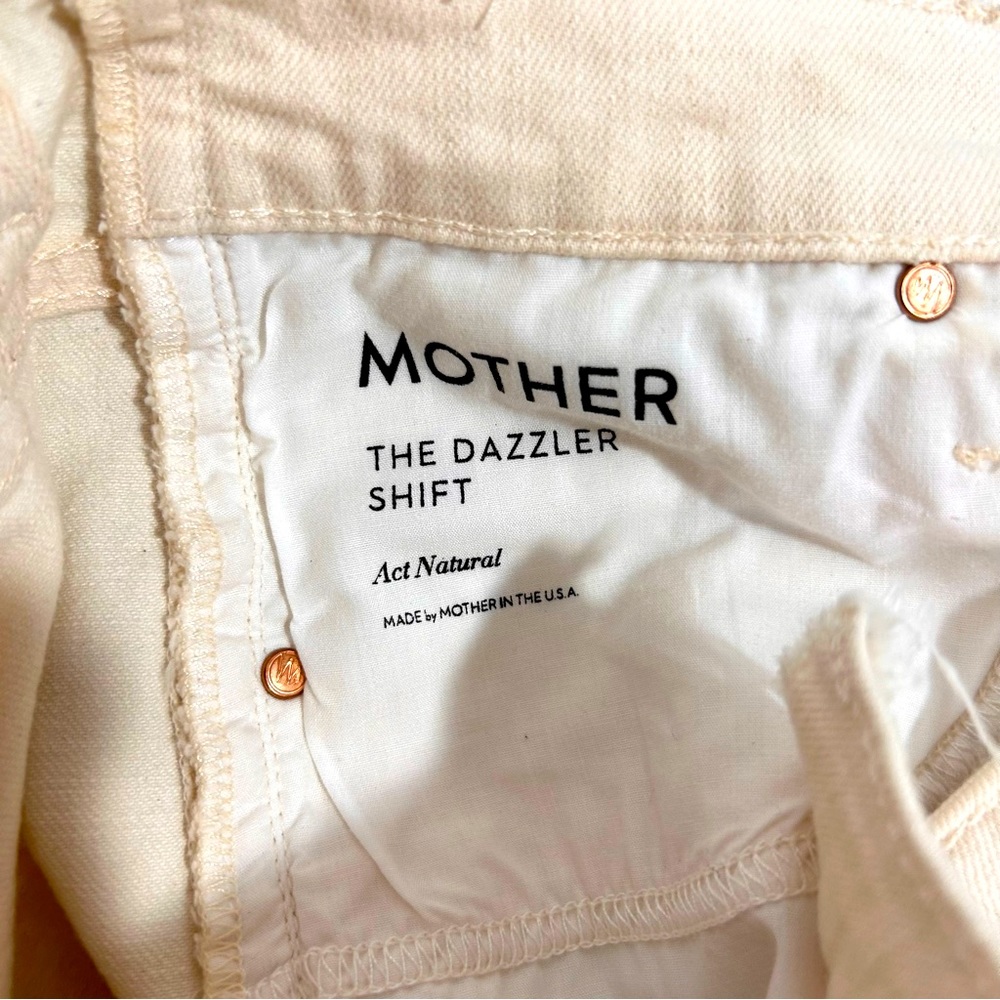Mother NWT The Dazzler "Ouch" Shift Jeans in Cream- Size 28 - Picture 15 of 15